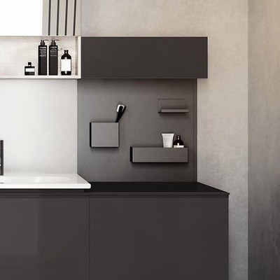 Geberit Acanto tablica magnetyczna ze schowkami wisząca 45 cm stal szary piaskowy 500.649.JL.2