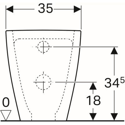 Geberit Acanto muszla stojąca WC Rimfree 51x35 cm ceramika biały 500.602.01.2