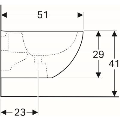 Geberit Acanto bidet wiszący 51x35 cm ceramika biały 500.601.01.2