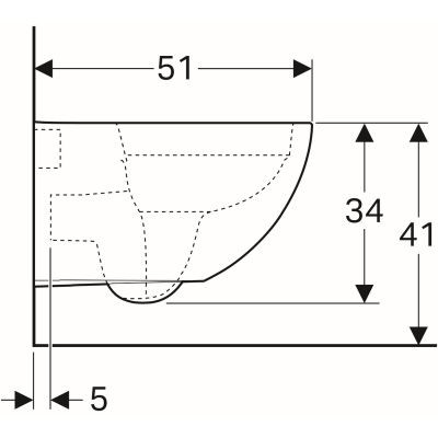Geberit Acanto muszla wisząca WC Rimfree 51x35 cm ceramika biały 500.600.01.2