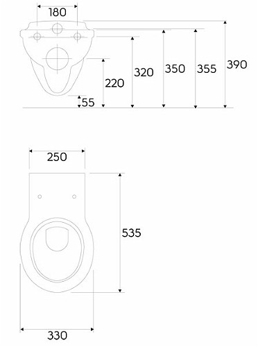 Geberit Bambini muszla WC wisząca lejowa dla dzieci 33,7x53,5 cm ceramika biały 201700000