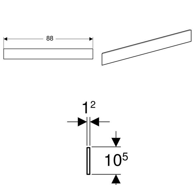 Geberit Bambini osłona dekoracyjna przednia do umywalki z dwoma otworami na baterię Varicor biel alpejska 430210016
