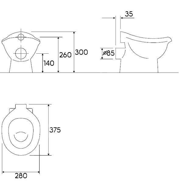 Geberit Bambini muszla WC stojąca lejowa dla dzieci krztałt nocnika 28x37,5 cm ceramika biały 211650000