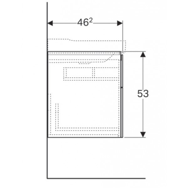 Geberit Xeno 2 szafka pod umywalkę z dwoma szufladami LED 90 cm biały połysk 500.509.01.1