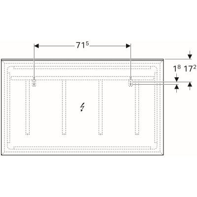 Geberit Xeno 2 podświetlane lustro z pośrednim oświetleniem 120 x 71 cm 500.519.00.1