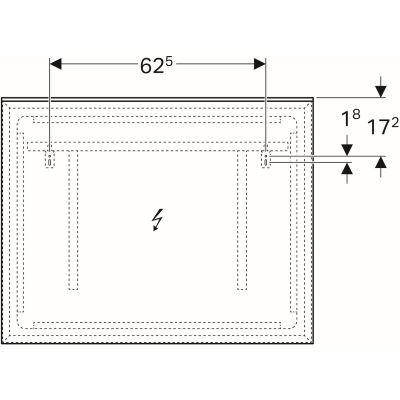 Geberit Xeno 2 podświetlane lustro z pośrednim oświetleniem 90 x 71 cm 500.522.00.1
