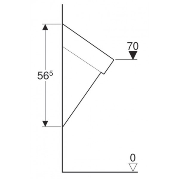 Geberit Flow pisuar dopływ z tyłu, odpływ do tyłu 36x33 cm ceramika biały 235900000