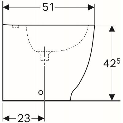 Geberit Acanto bidet stojący 51x35 cm ceramika biały 500.603.01.2
