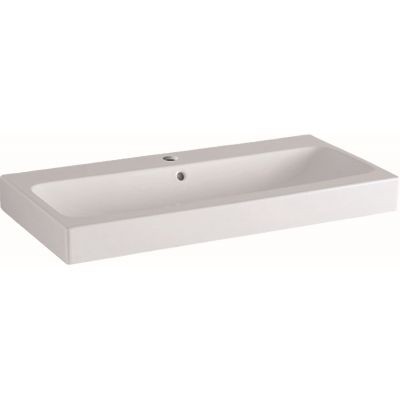 Geberit iCon umywalka meblowa z otworem na baterię z przelewem 90x48,5 cm ceramika biały 124090000
