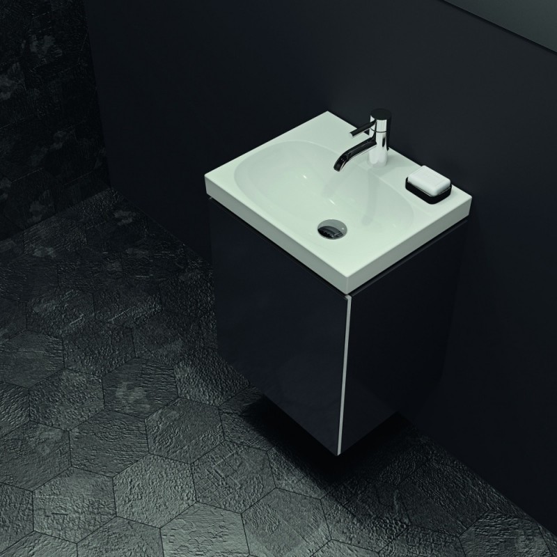 Geberit Acanto umywalka meblowa z otworem na baterię z przelewem 45x38,2 cm ceramika biały 500.636.01.2