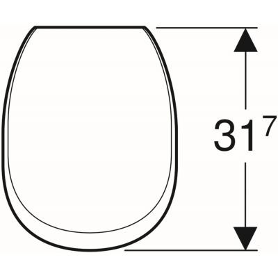 Geberit Corso pokrywa do pisuaru 31,7x24,60 cm biały 573900000