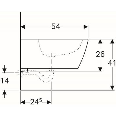 Geberit iCon Square bidet wiszący 35x54 cm ceramika biały 231910000