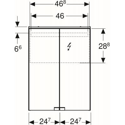 Geberit Option Basic szafka wisząca z lustrem i z oświetleniem 50x14 cm 500.257.00.1