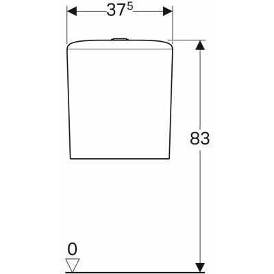 Geberit iCon zbiornik spłuczka do muszli dopływ wody z boku ceramika biały 228950000