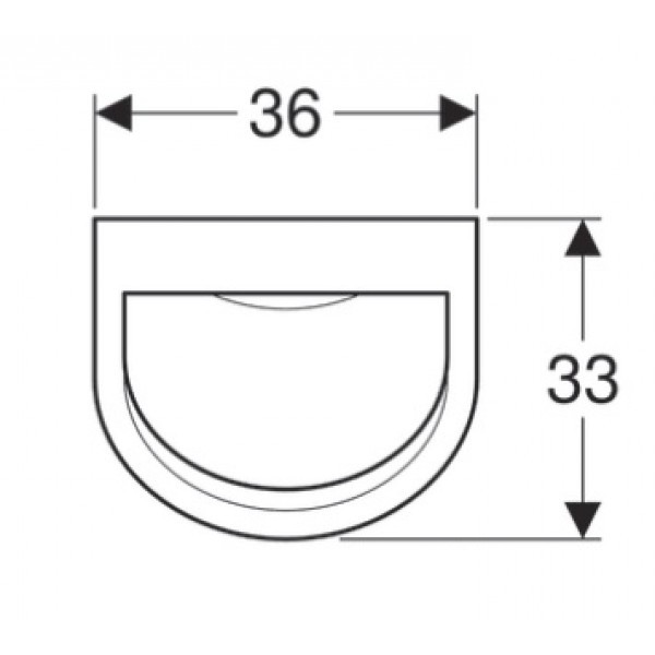 Geberit Flow pisuar dopływ z tyłu, odpływ do tyłu 36x33 cm ceramika biały 235900000