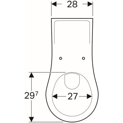 Geberit Vitalis muszla wisząca lejowa długa 70x33,5 cm ceramika biały 201500000