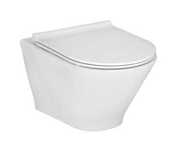 Geberit + Roca Gap Round Rimles- Zestaw 6w1 - kompletny stelaż + muszla + deska wolnoopadająca slim