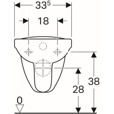 Geberit Vitalis muszla wisząca lejowa długa 70x33,5 cm ceramika biały 201500000