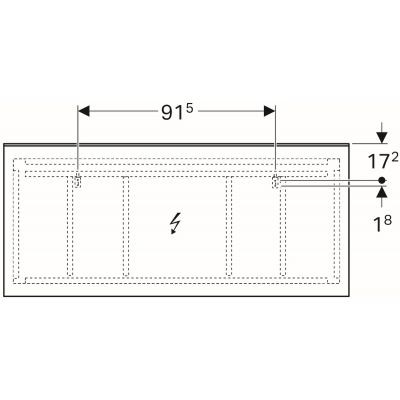 Geberit Xeno 2 podświetlane lustro z pośrednim oświetleniem 160 x 71 cm 500.204.00.1