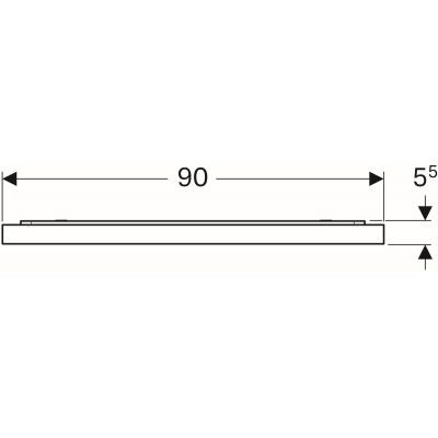 Geberit Xeno 2 podświetlane lustro z pośrednim oświetleniem 90 x 71 cm 500.522.00.1