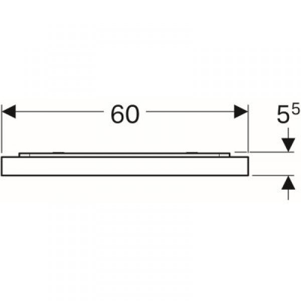 Geberit Xeno 2 podświetlane lustro z pośrednim oświetleniem 60 x 71 cm 500.521.00.1