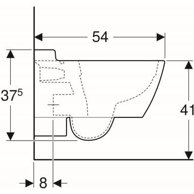 Geberit Xeno 2 miska muszla WC wisząca 54x35 cm ceramika Rimtree 500.500.01.1