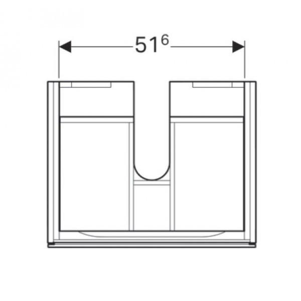 Geberit Xeno 2 szafka pod umywalkę z jedną szufladą LED 60 cm lakierowany szary mat 500.505.00.1