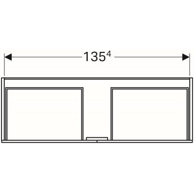Geberit Xeno 2 szafka pod umywalkę z tworzywa mineralnego z dwoma szufladami LED 140 cm ciemny szary struktura 500.348.43.1