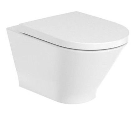 Grohe + Roca Gap Round Rimless - Zestaw 7w1 - kompletny stelaż + muszla + deska wolnoopadająca