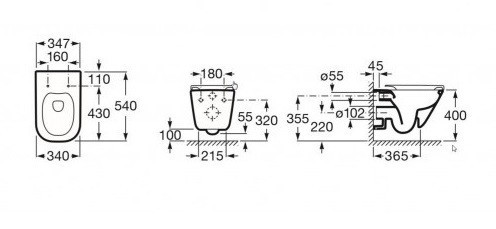 Grohe + Roca Gap Round Rimless - Zestaw 7w1 - kompletny stelaż + muszla + deska wolnoopadająca slim