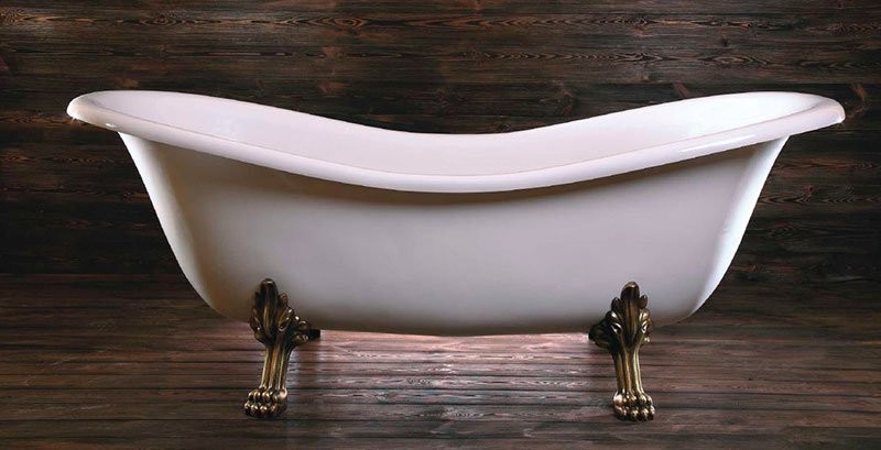 Polysan Charleston wanna wolnostojąca 188x80cm biały nogi brąz 38132