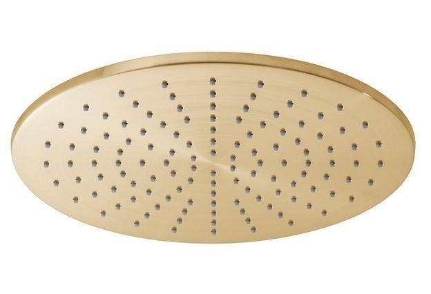 Vado Origins kompletny zestaw prysznicowy podtynkowy z deszczownicą 30x30 złoto szczotkowane INDORI30BRG