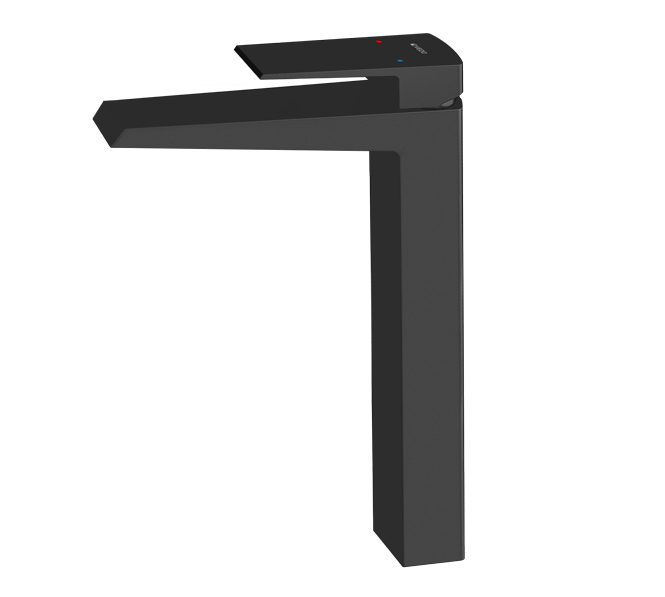 Vedo Sette Nero bateria umywalkowa wysoka z korkiem klik klak czarny mat VBS7003CZ