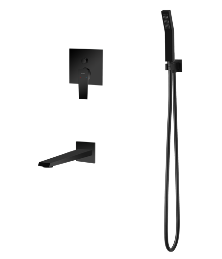 Vedo Sette Nero wannowy zestaw podtynkowy z wylewką czarny matowy VBS7243CZ