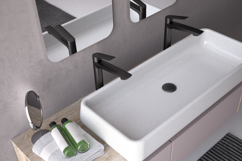 Vedo Desso Nero bateria umywalkowa wysoka czarny mat VBD4003CZ