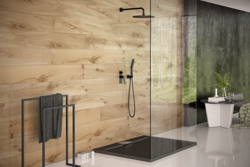 Vedo Desso Nero zestaw prysznicowy podtynkowy z deszczownicą 25x25 czarny matowy VBD4223CZ/25