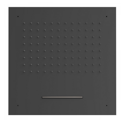 Tres Loft deszczownica 50x50 cm z kaskadą czarny mat 299.955.01.NM