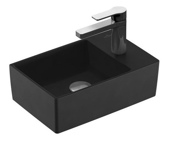 Villeroy&Boch Memento 2.0 umywalka mała szlifowana 40 cm 40x26 Ebony ceramicplus szary 43234GS5