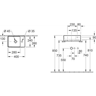 Villeroy&Boch Memento 2.0 umywalka mała szlifowana 40 cm 40x26 biała weiss alpin ceramicplus biały 43234GR1
