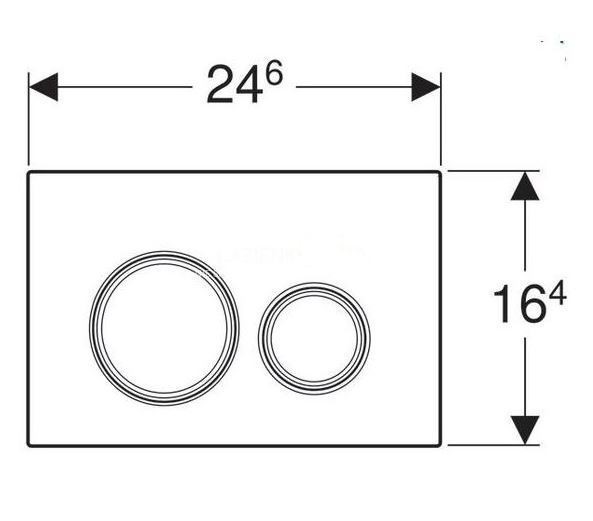 Geberit Sigma 21 przycisk do stelaża łupek mustang/chrom 115.884.JM.1