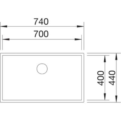 Blanco Zerox 700-U zlewozmywak komora podwieszana stal szlachetna 521560