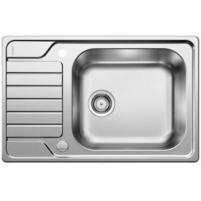 Blanco Dinas XL 6 S Compact zlewozmywak 1 komora z ociekaczem bez korka stal szlachetna szczotkowana 525121