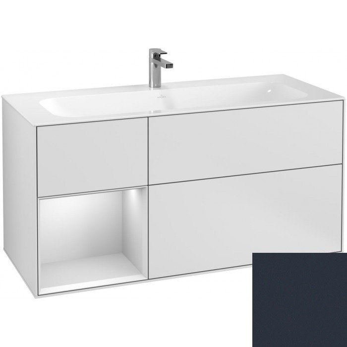 Villeroy&Boch Finion szafka pod umywalkę 120cm z otwartą półką Midnight blue matt Lacquer granatowy F060HGHG