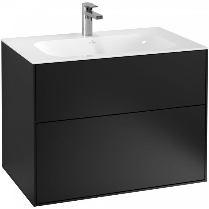 Villeroy&Boch Finion szafka pod umywalkę 80 cm Black Matt Lacquer czarny F01000PD
