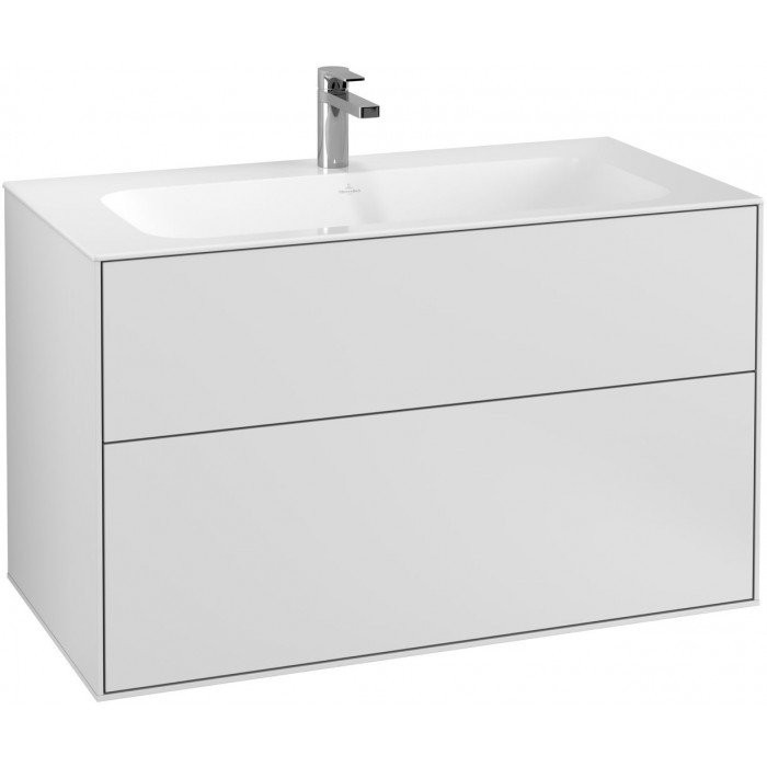 Villeroy&Boch Finion szafka pod umywalkę 100cm z oświetleniem ściennym White Matt Lacquer biały G02000MT