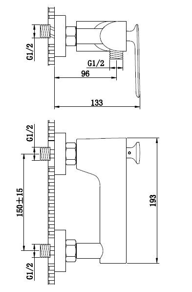 Kohlman Black Experience bateria prysznicowa ścienna czarny mat QW120EB