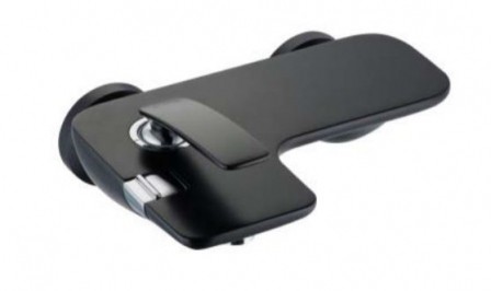 Kludi Balance jednochwytowa bateria wannowa ścienna czarny mat /chrom 524458775