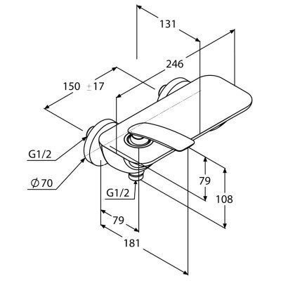 Kludi Balance jednochwytowa bateria wannowa ścienna biały / chrom 527109175