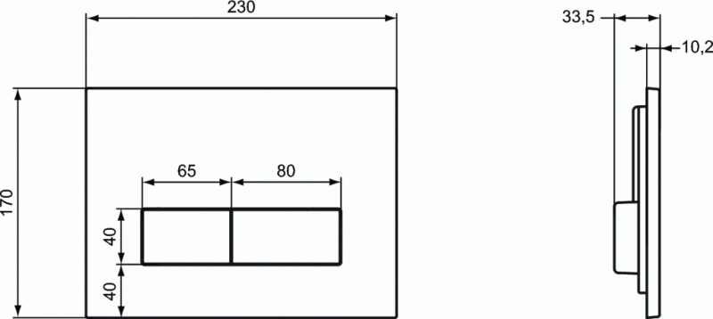 Ideal Standard przycisk spłukujący do stelaża WC chrom błyszczący W3708AA