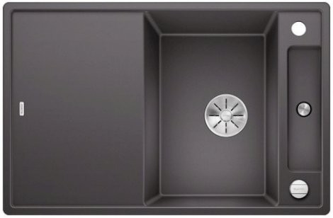 Blanco Axia III 45 S zlewozmywak 1 komora wpuszczana w blat z ociekaczem z drewnianą deską kolor szarość skały 523174
